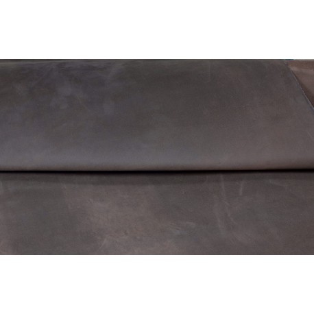 Piel de serraje engrasado anobucado burdeos