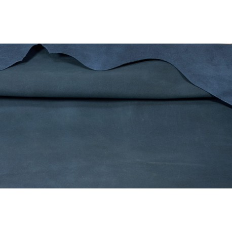 Piel de serraje engrasado anobucado AZUL