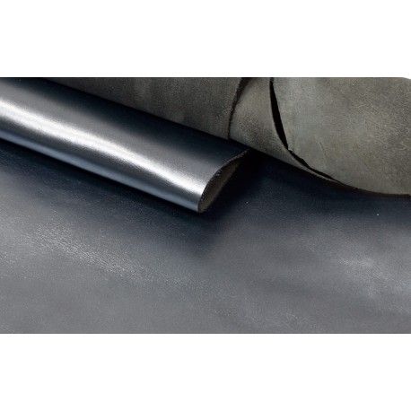 Piel de Vacuno metalizado Azul/Gris