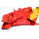 Retal piel Vacuno Liso ROJO Y AMARILLO